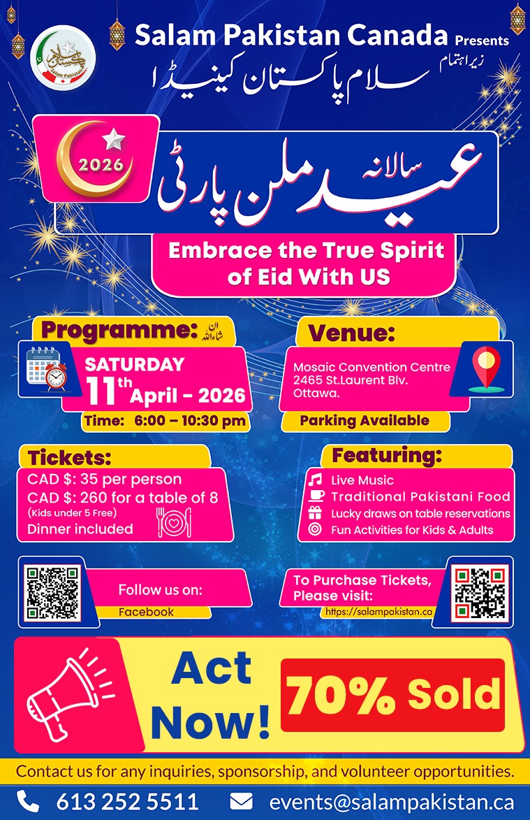70% Tickets Reserved – Secure your Tickets for Mega Annual Eid Milan Party 2026